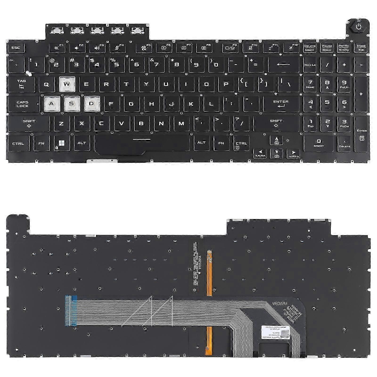 Replacement Backlit Keyboard for Asus TUF F15 FX506 FA506 US Edition