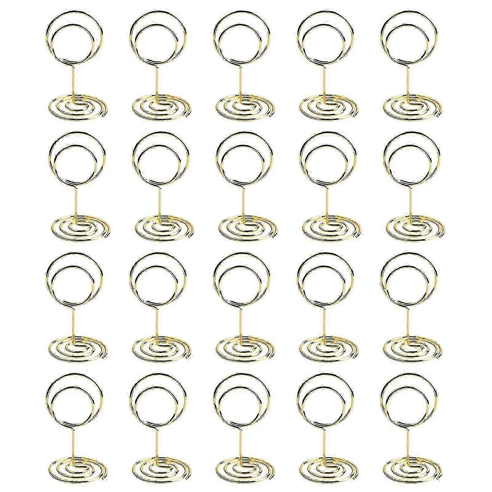 20pcs Wedding Heart Number Table Card Stand Name Holder Clip Shaped Memo Place
