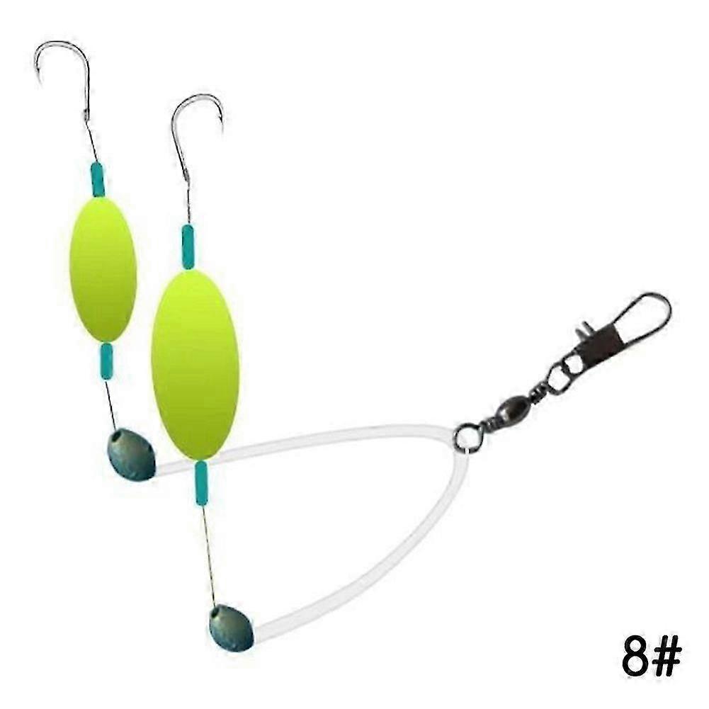 Pompano Rigs for Surf Fishing Saltwater Floats with Mono Line Double-Hook Reverse Bottom Fishing Tackle