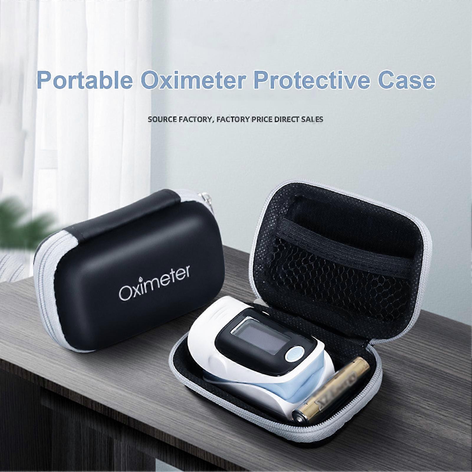 Portable Oximeter Protective Case Multipurpose Waterproof Zipper Storage Bag EVA Fingertip Pulse Oximeter Organizer Carry Pouch
