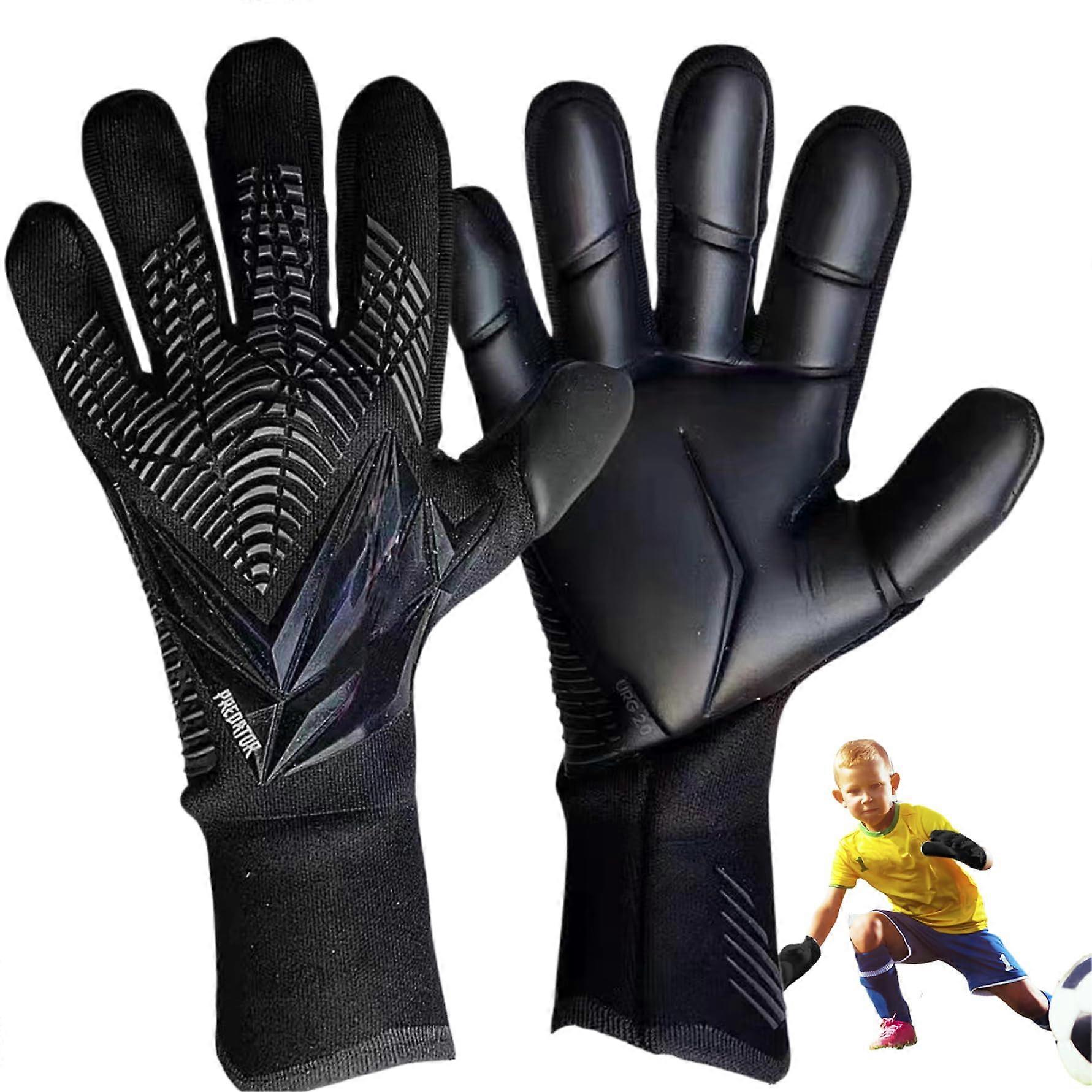 Kids Goalkeeper Gloves Rubber Non-Slip and Shock-Absorption With Extended Wrist Protection For Matches And Training