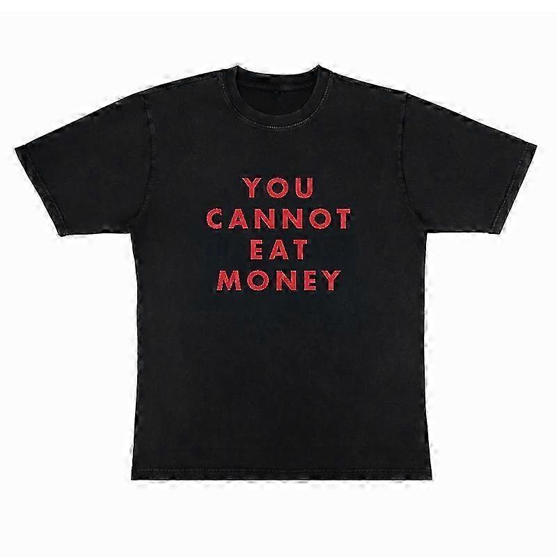 aurora you cannot eat money t-shirt black Fans support GILDAN