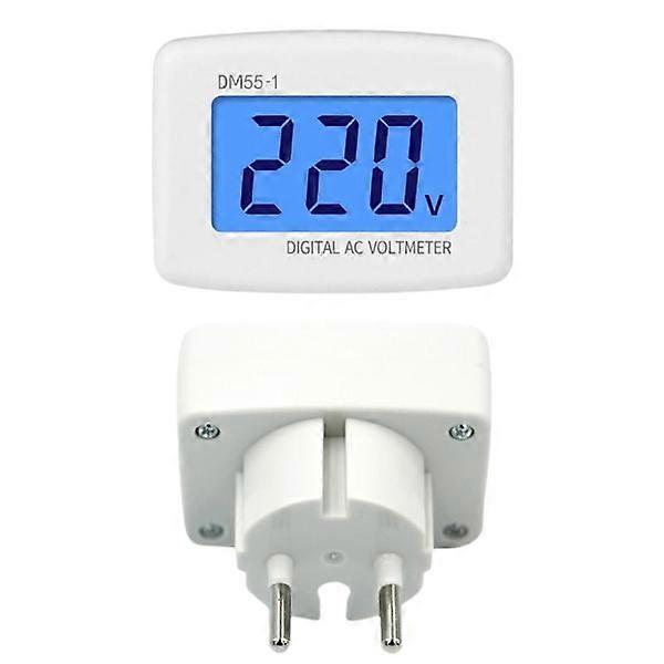 AC meter round socket DM55-1 110V-220V digital AC LCD digital display voltmeter