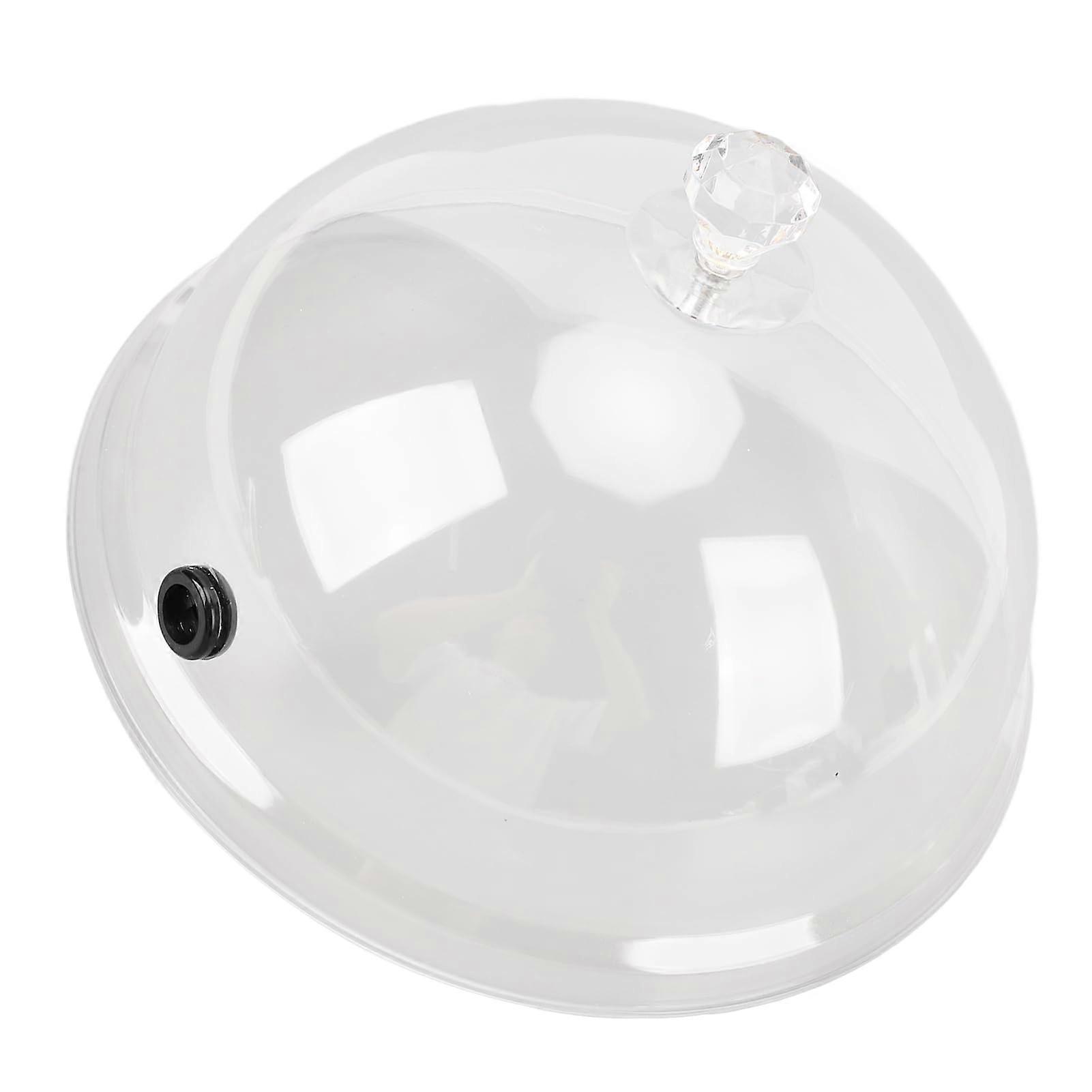Smoking Cloche Dome Cover Lid For Plates Bowls Glasses Infuser, Transparent Display, Plastic Rubber Material, Size M