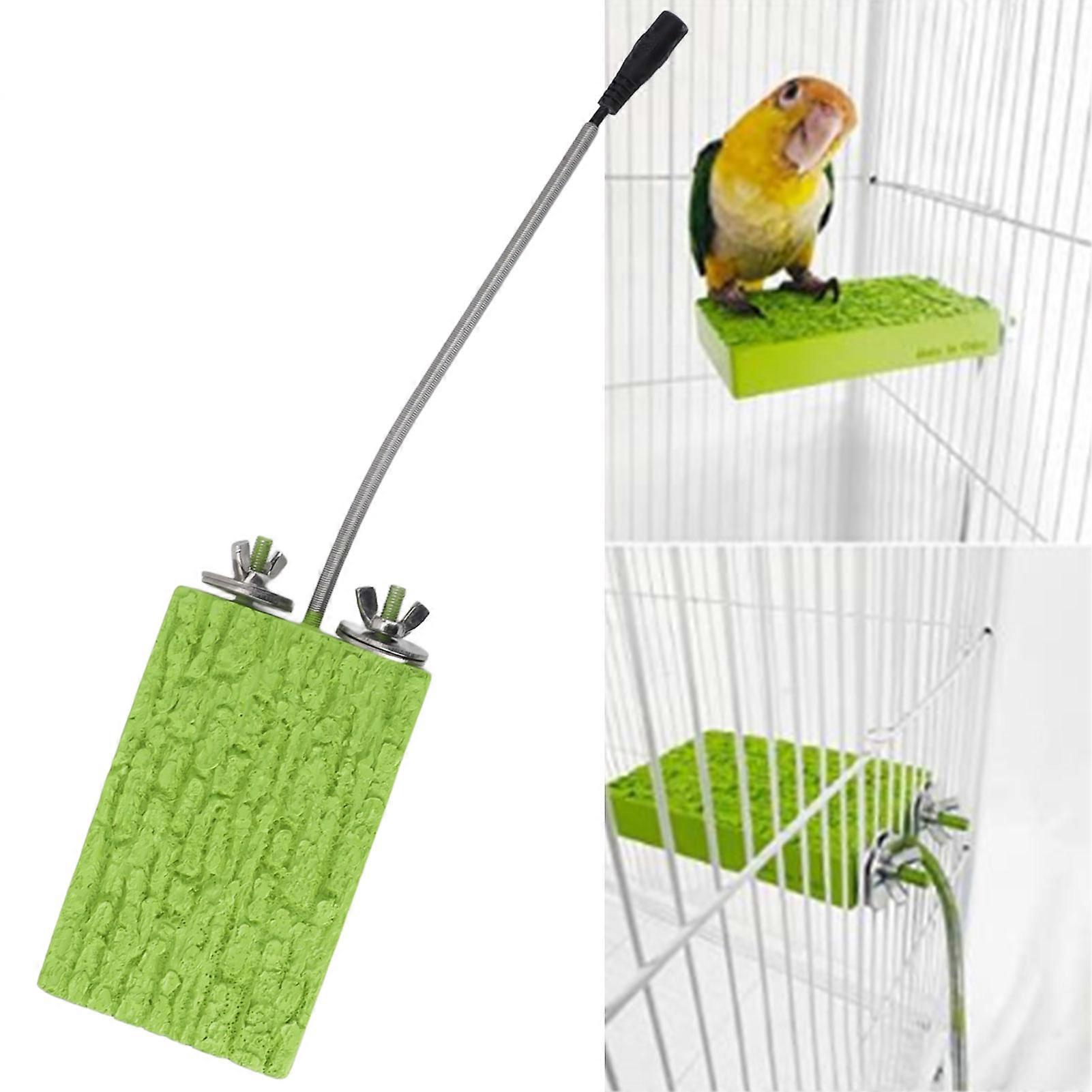 Heating Bird Stand Board 690g Resin Warmer Perch for Pets