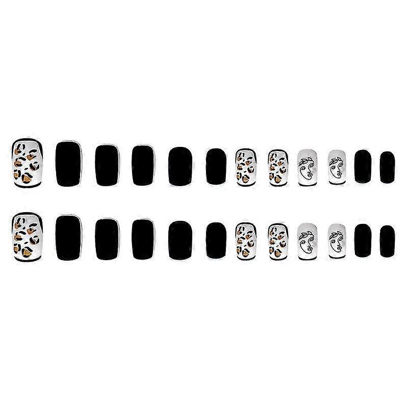 False Nail Tips Artificial DIY Finger Cover 24pcs Removable Finished Multi-style