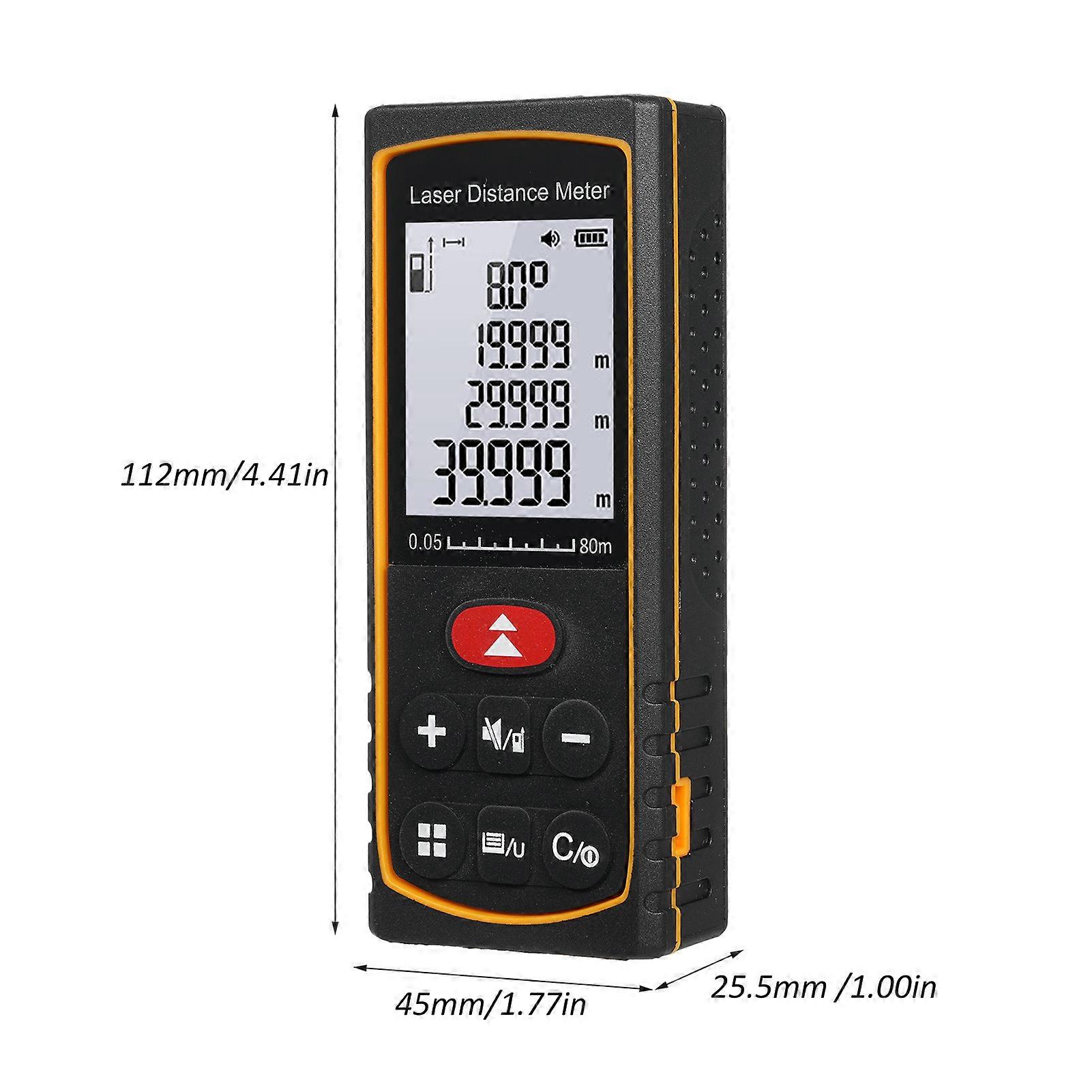 Laser Distance Meter DC80 80m/262ft Portable Digital Measure Tool