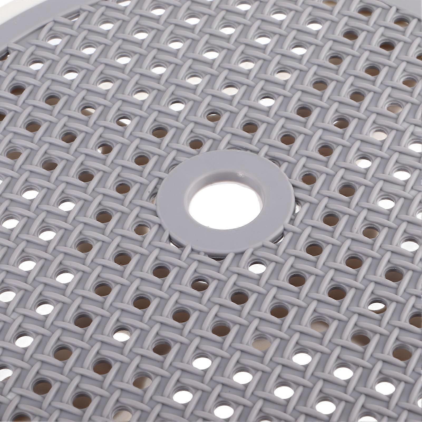 Round Rolling Low Stool with Wheels, High Capacity, Grey Plastic