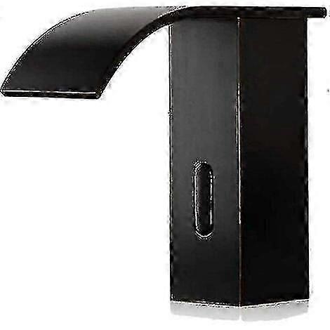 Automatisk infrarød sensorkran for baderomsvask, blandebatteri for fosseservant med høy tut, messing svart olje gnidd finish