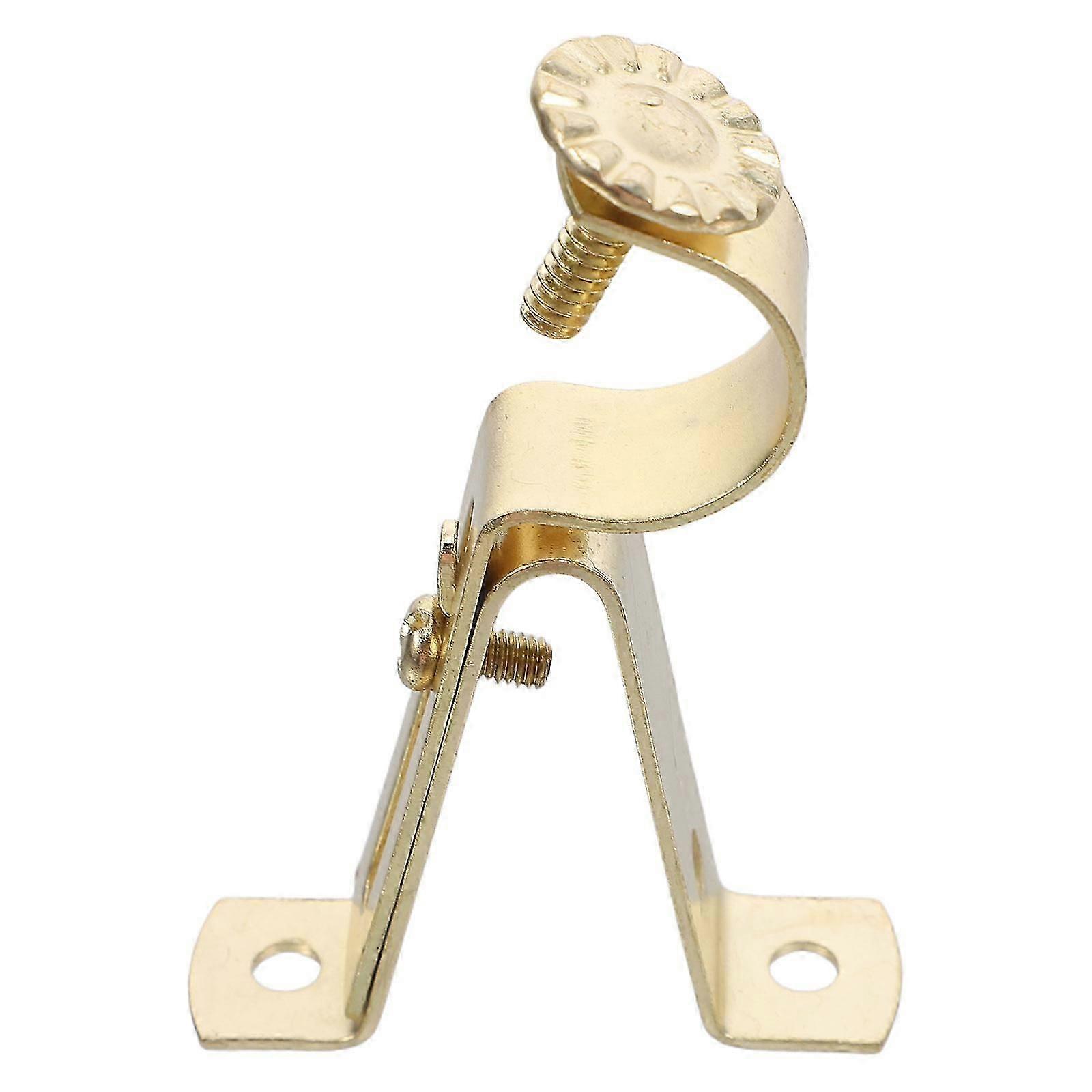 カーテンロッドブラケットヘビーデューティー調整可能リビングルーム寝室のバスルームゴールデン8.20X5.00X1.70CM 1個