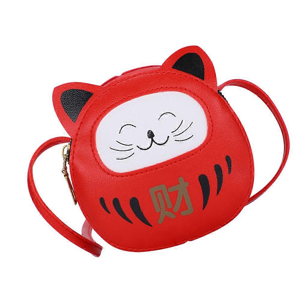 PU Cat Crossbody Change Purse for Storage and Cards