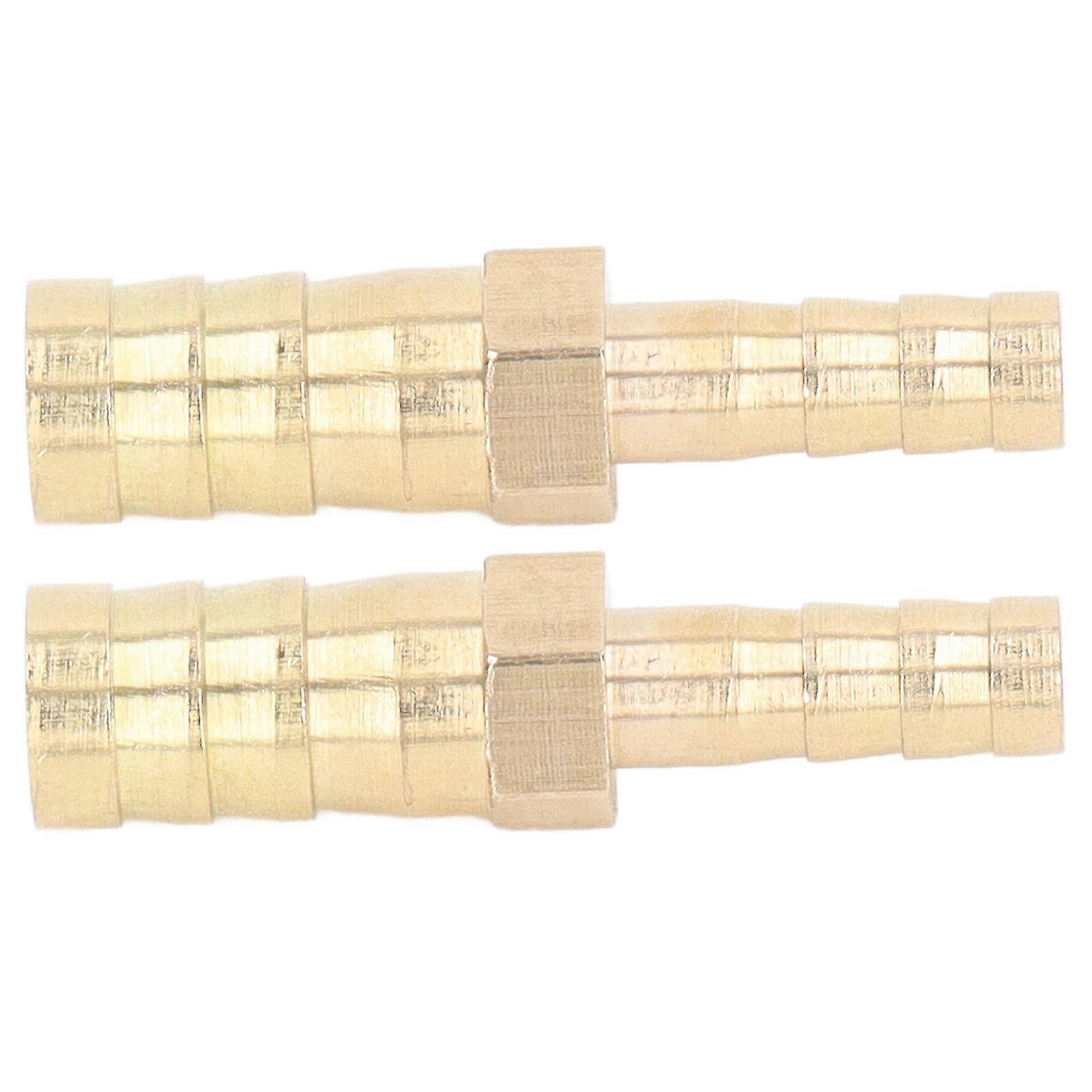 2 Pcs Brass Barbed Fitting Splicer Reducer 10mm to 6mm Connector