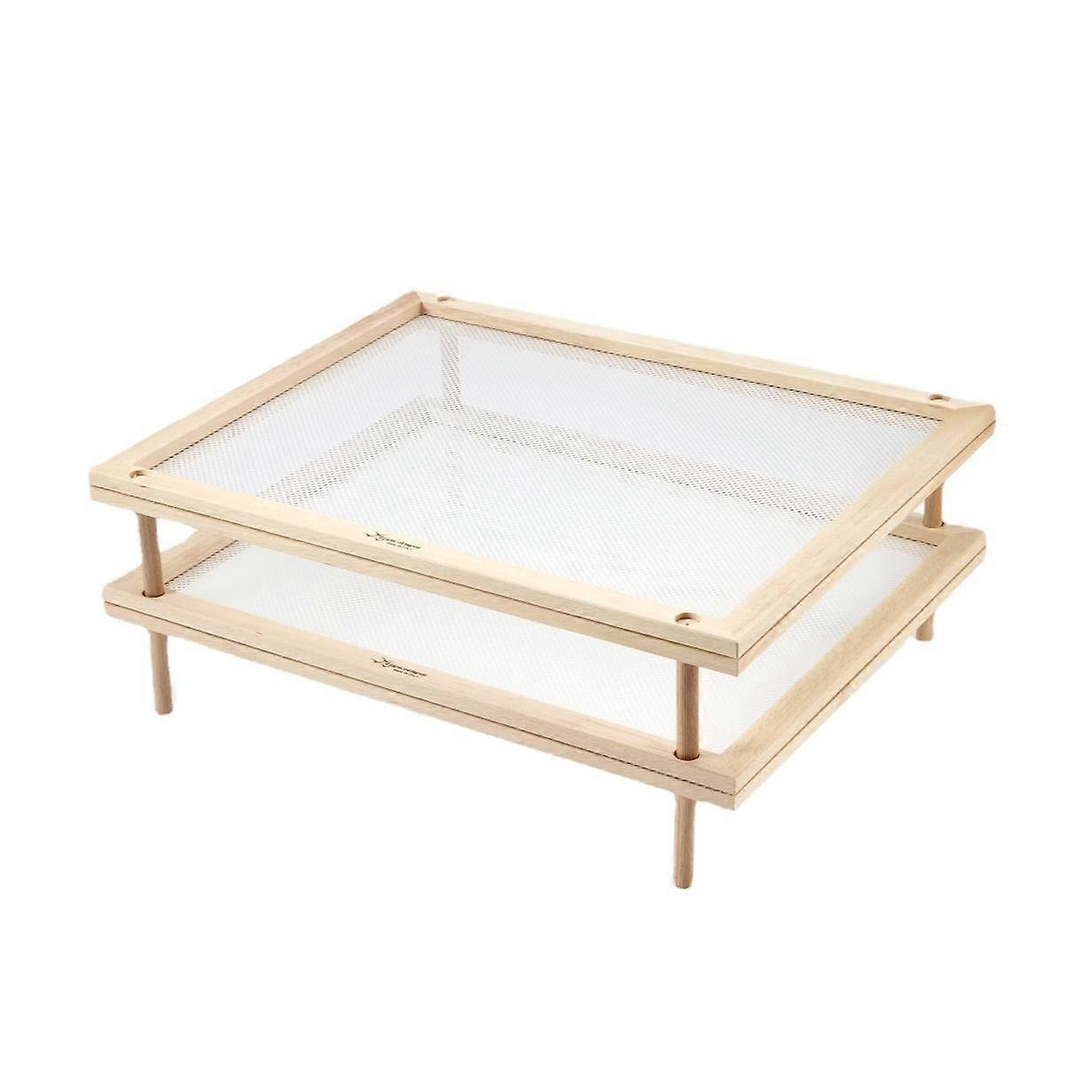 Double rectangular pasta herb drying rack drying tools kitchen household necessities wood air drying rack