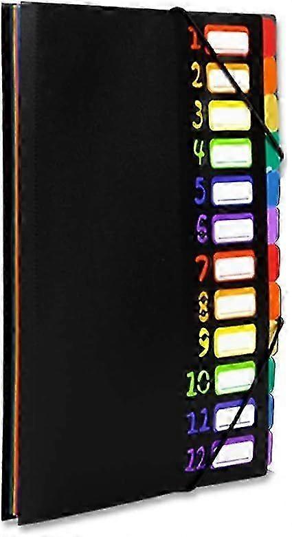 Expanding File Folder A4 Letter Size, 24 Pockets Plastic Accordion Document