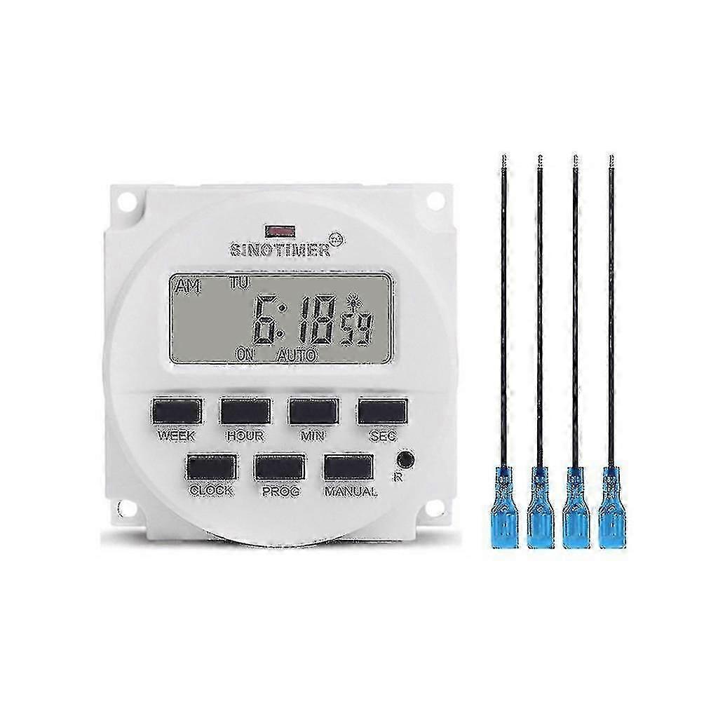 5v 9v 12v 24v 36v 48v 110v 220v Digital Timer Switch 7 Days Of Programming For Time Relay Control Programmer Built -in Rechargeable Battery) Sn1189