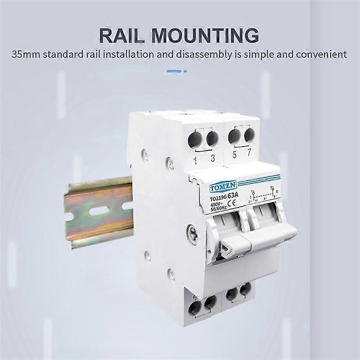 63A Dual Power Manual Transfer Isolating Switch Interlock