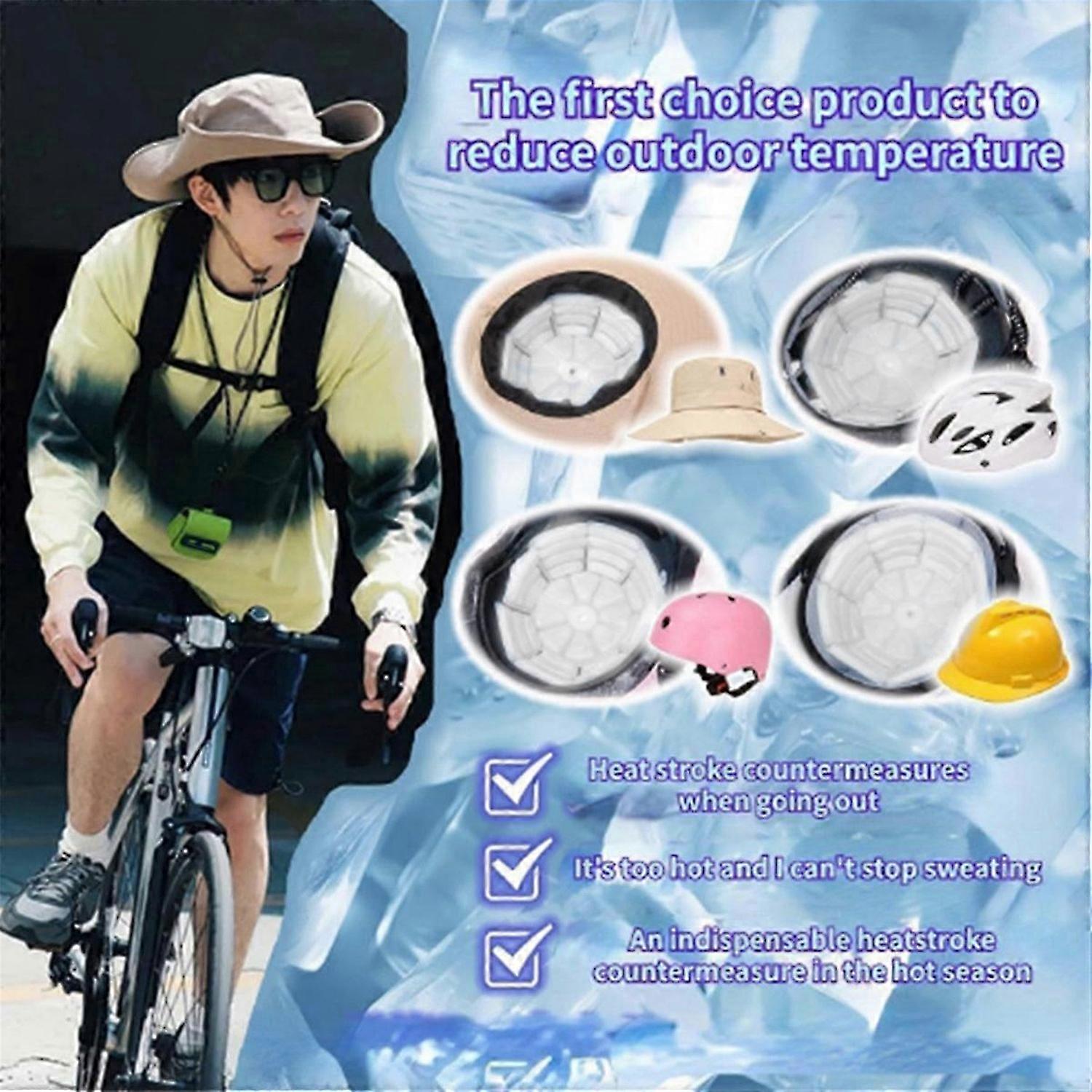 Reusable Head Cooling Safety Hat with Ice Bag Pad,Prevent Heat Stroke