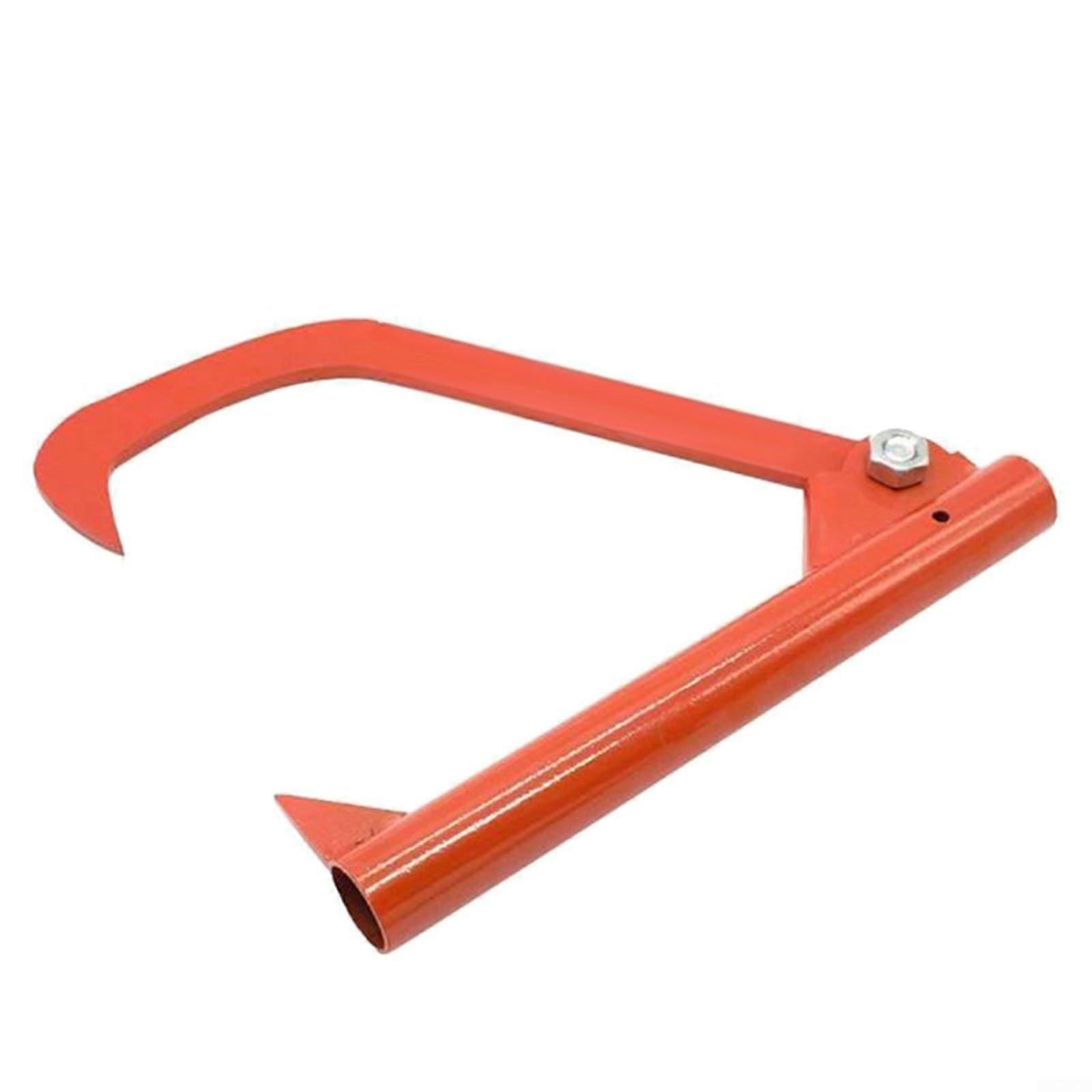 Metal Wooden Grabber For Logging And Wood Moving, Log Grabbing Tool, Without Handle, 26 X 15 X 4 Cm, Orange