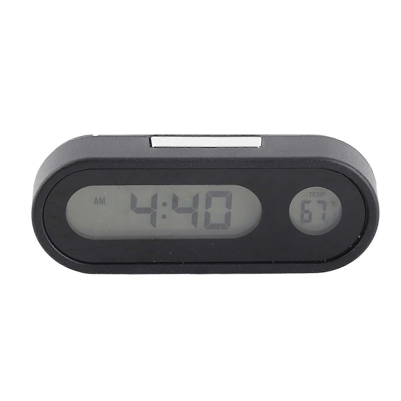 2 in 1 Car Clock Thermometer LED Backlight Car Interior Decor Thermometer Clock Car Dashboard Clock