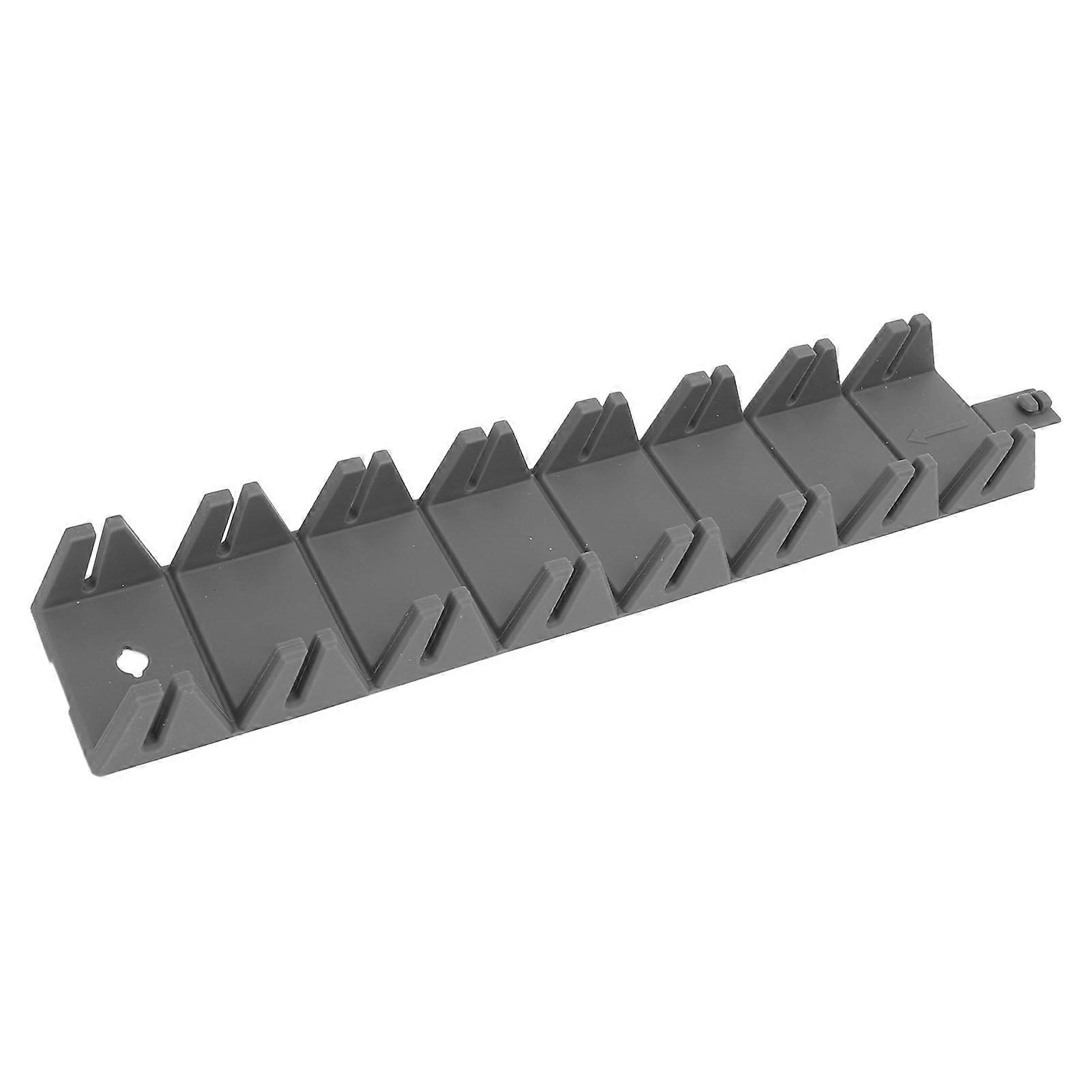 Silicone Hat Organizer Rack Foldable Holds 8 Caps 34.5x7cm Gray