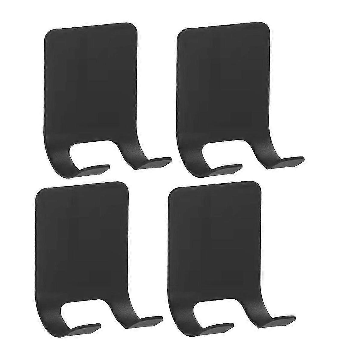 ステンレススチールシェーバーフックスタンド粘着ハンガーブラック-2025