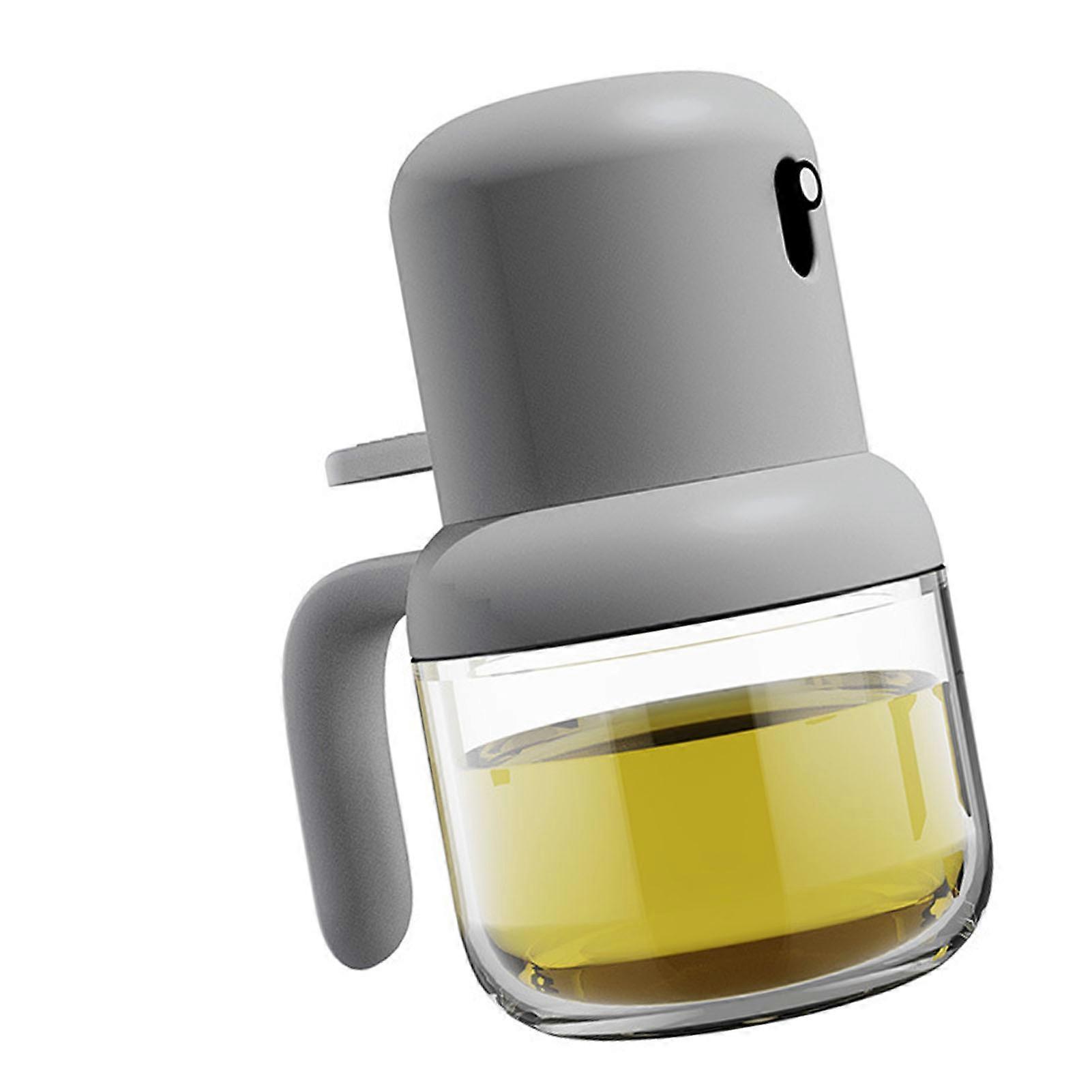 Oil Spray Bottle 180ml Grey Glass Plastic Ergonomic Handle