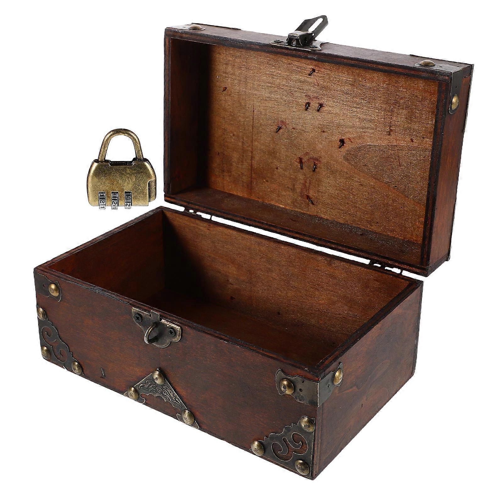 European Style Jewelry Box Retro Lock Chest with Password 3Pcs Set