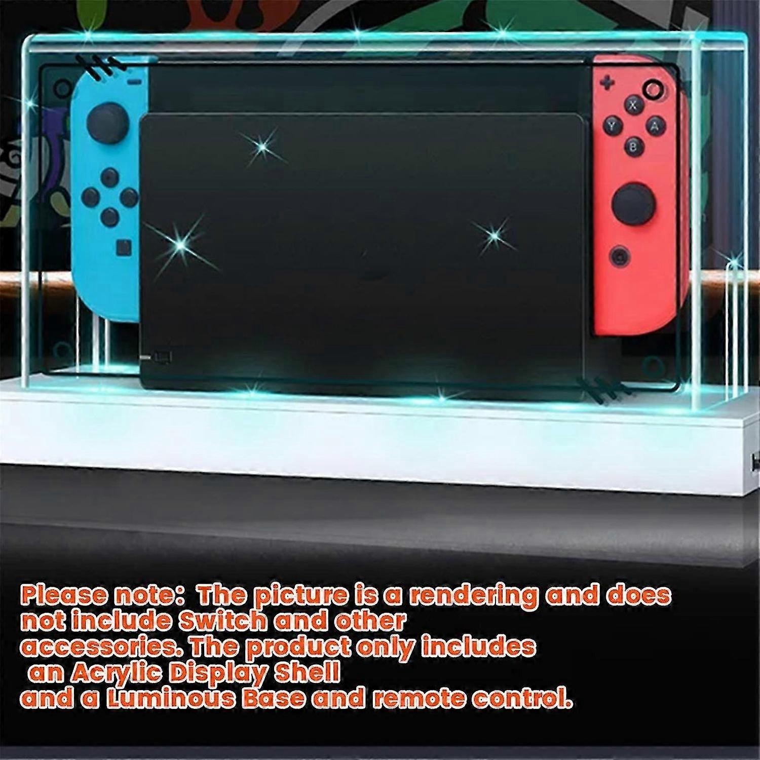 Clear Dust Cover with RGB Luminous Base for Switch/OLED F