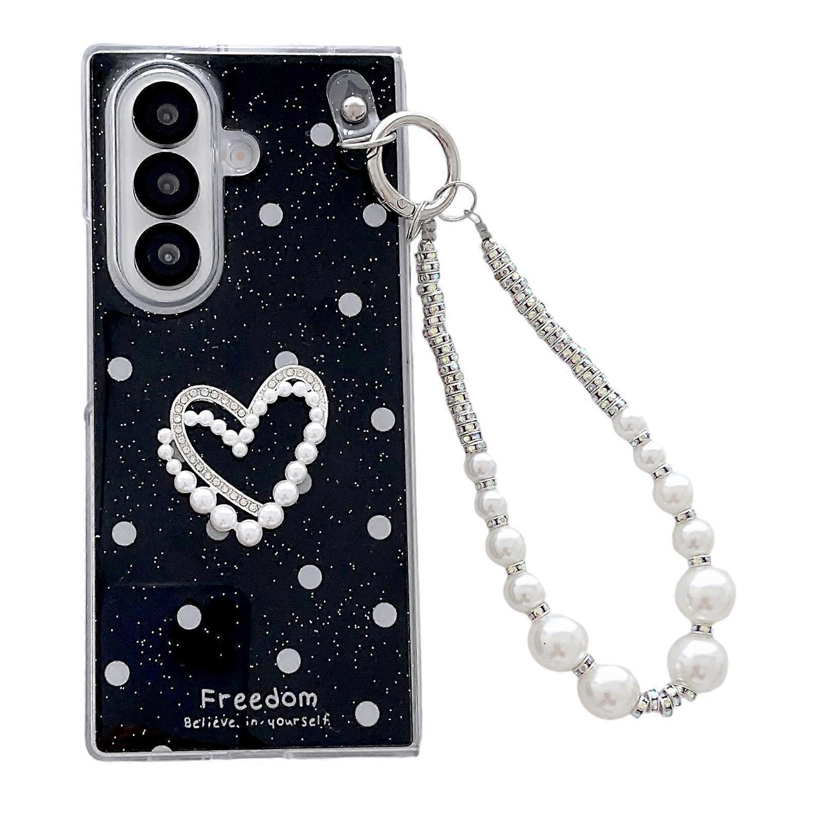 Glitter Polka Dot DIY Heart Phone Case with Bracelet
