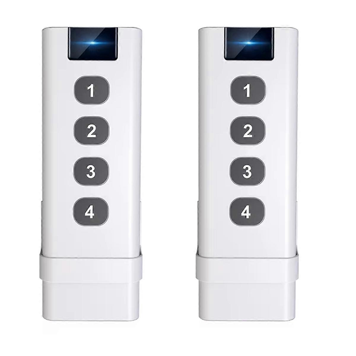 2pcs Tuya ZigBee Control Devices Smart Wireless Scene Switch 4 Key Remote Portable Remote Controls f