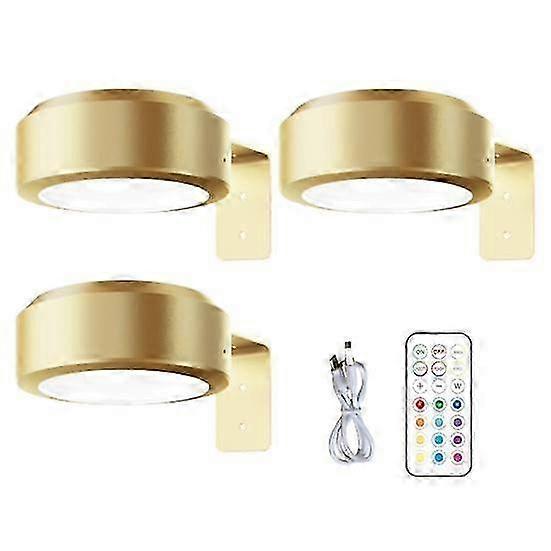 Wall-mounted Wireless Picture Light with Remote Control Dimmable Battery Operated Adjustable 13-Color RGB Painting Light 2025