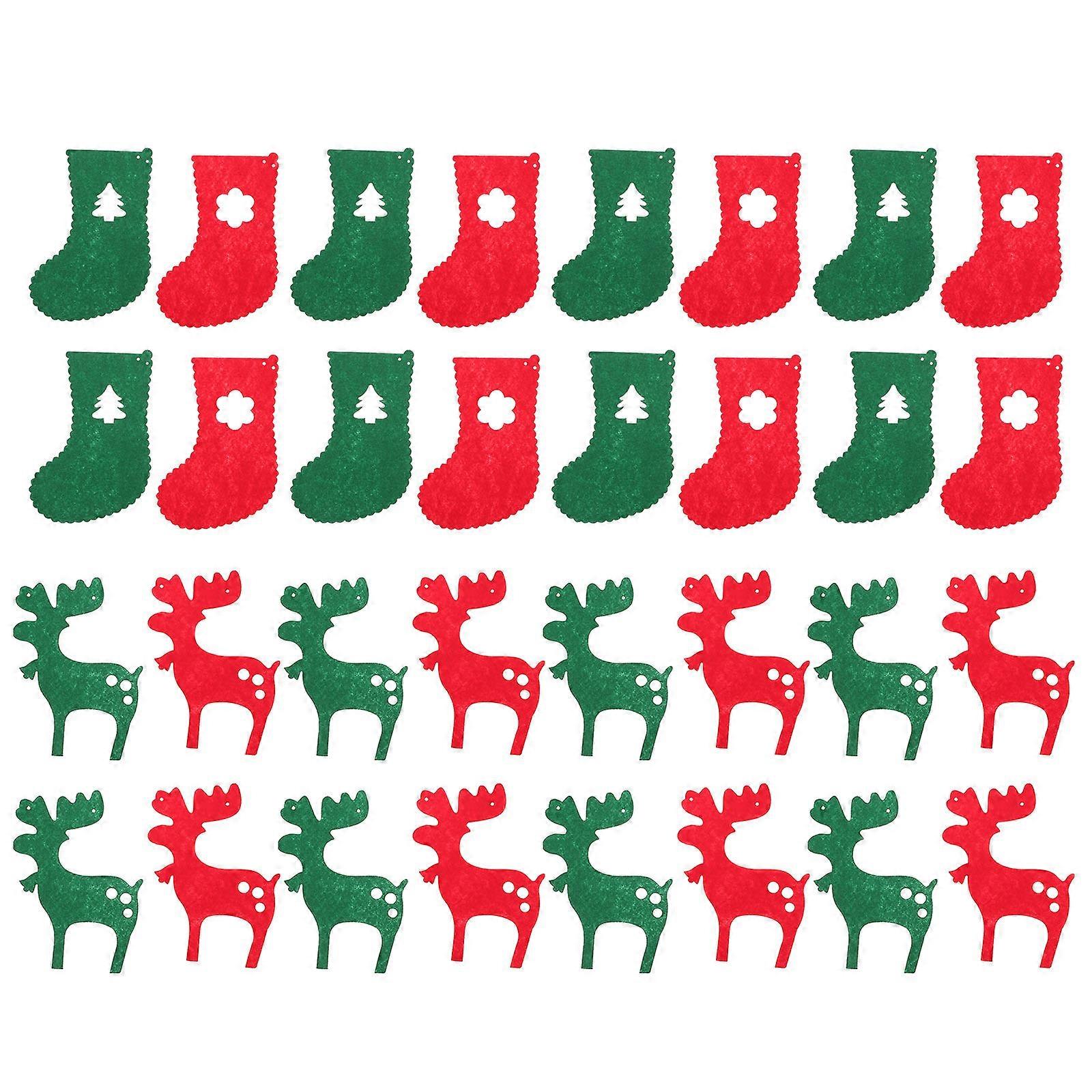 Christmas Party Banner Pendant Xmas String Flags for Wall Hanging 4Pcs