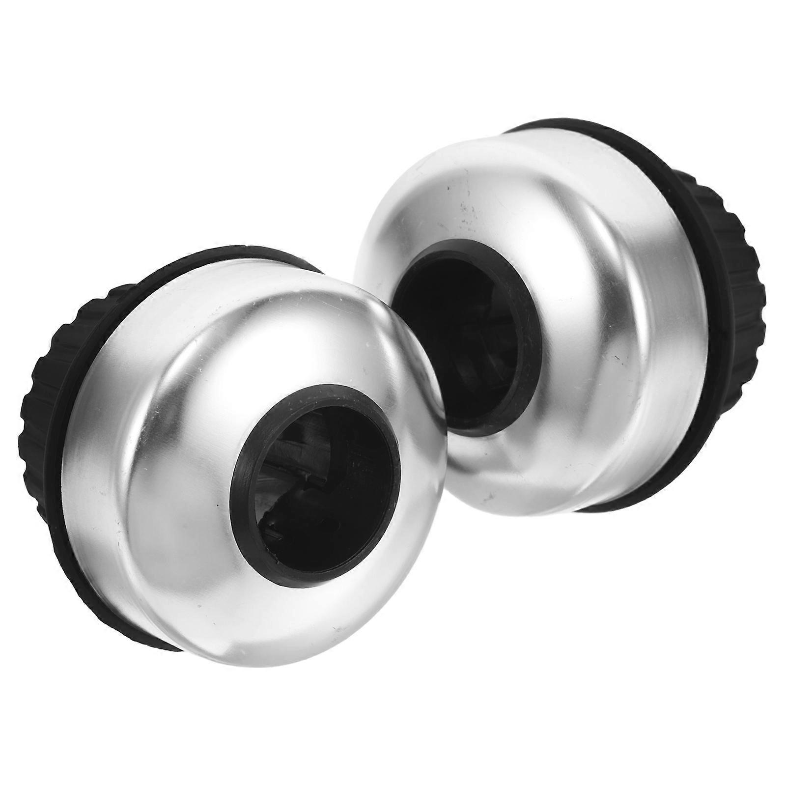 Universal Bicycle Bell for Shared Bikes Anti-Theft Durable 2Pcs Silver