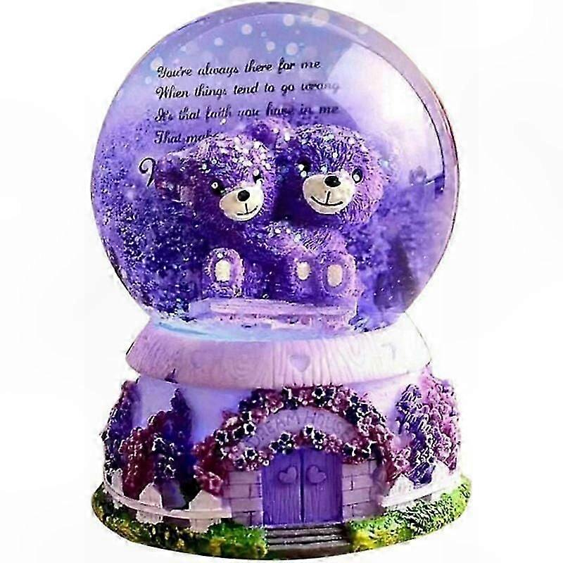 Illuminated Crystal Sphere with Musical Snow Globe and LED Lighting Effects