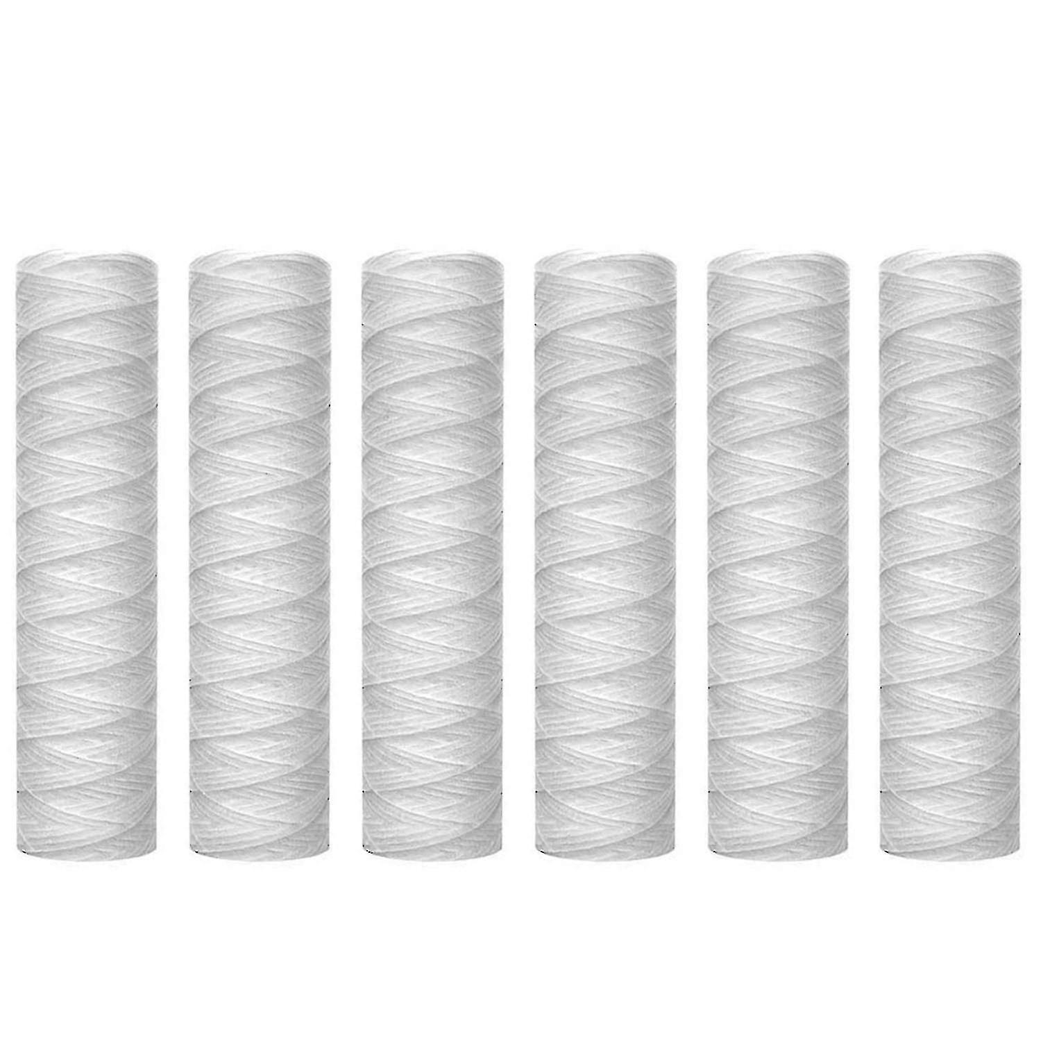 10 Mikron 10 "x 2,5" String Wund-Sediment-Wasserfilterpatrone, 6pack, ganze Haus Sedimentfiltration, Universal