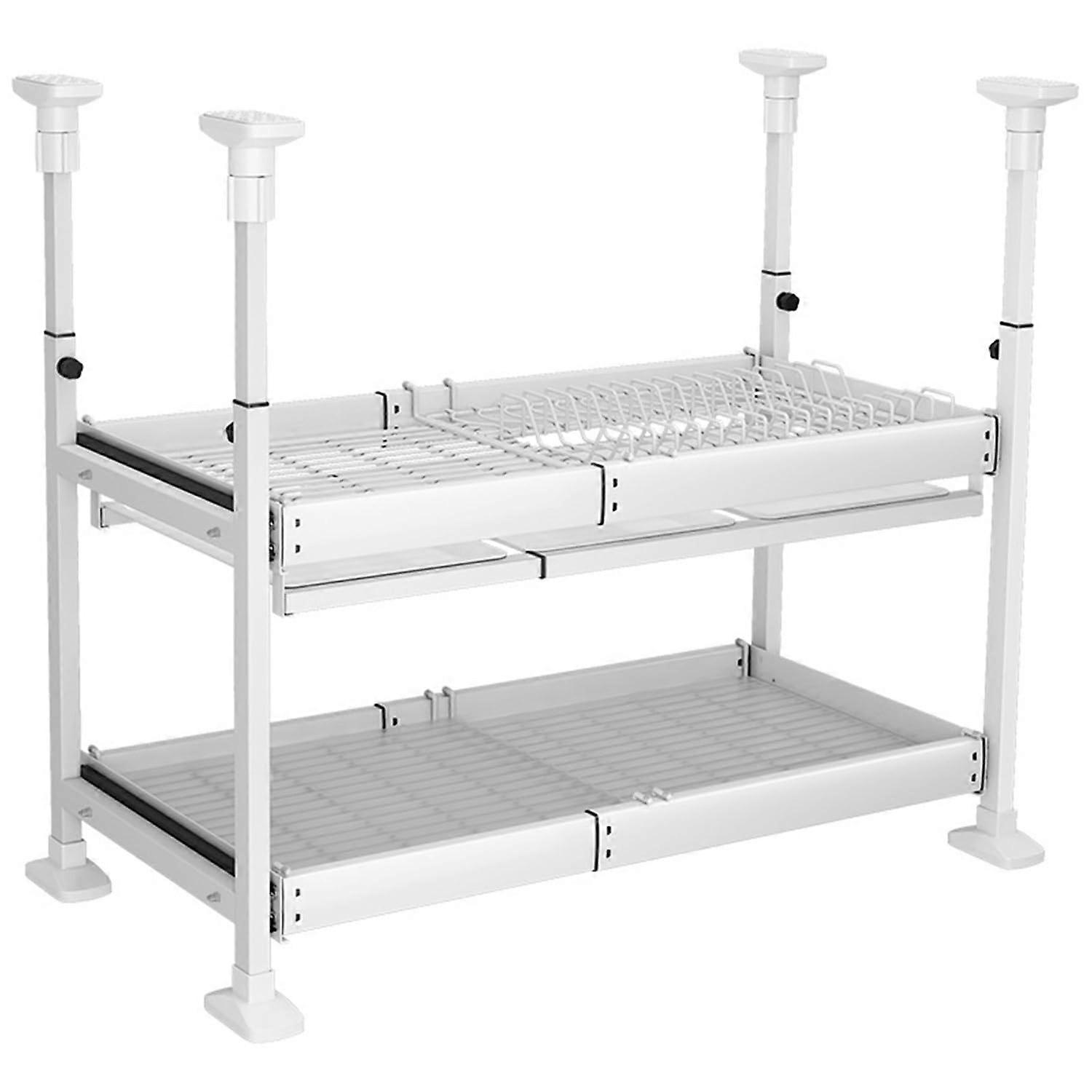 Pull Out Cabinet Organizer Expandable Slide Out Drawers Adjustable Height Width White Large Base Cabinets Bathroom