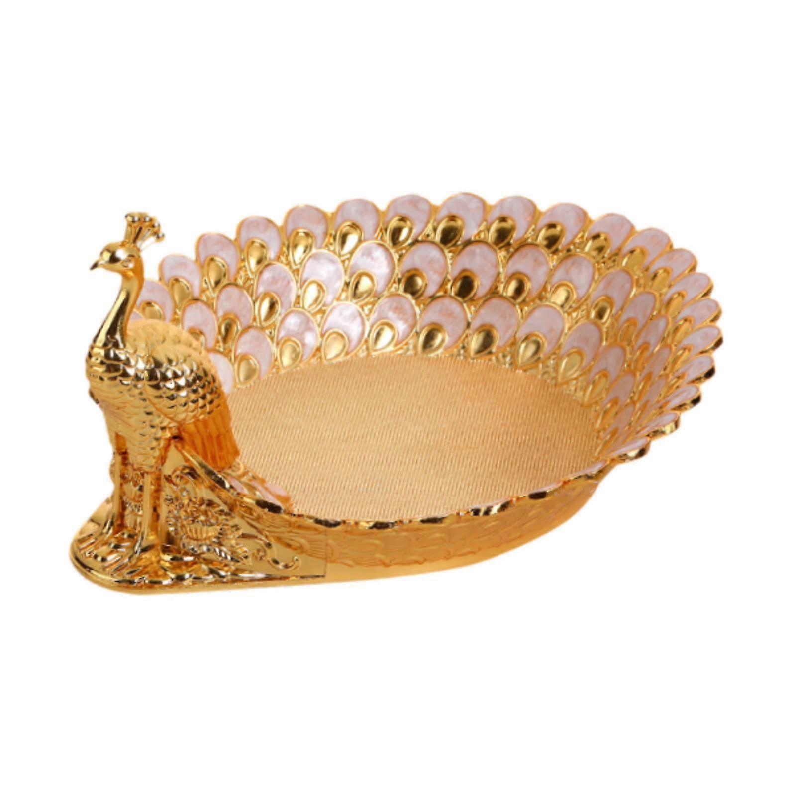 Fruit Serving Bowl Peacock Shape Sturdy Fruit Holder for Kitchen Office Home