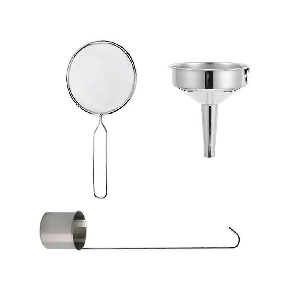 Household Oil Funnel Set For Convenient Flask Use In Kitchen Liquid To Clean Wear Resistant 2 Sets