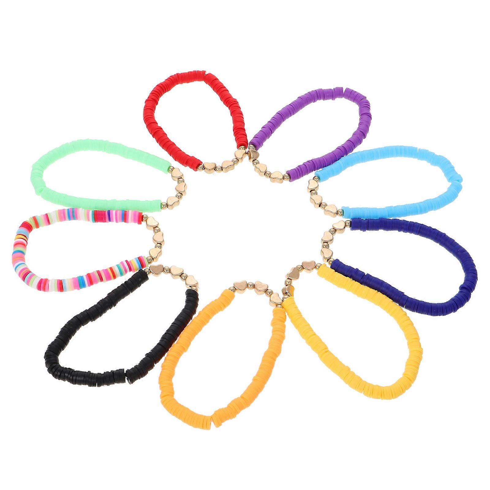 Trendy Multilayer Bracelets For Casual Outings Made From Soft Polymer Shape Accessories Ideal For Summer Wear 36 Pcs