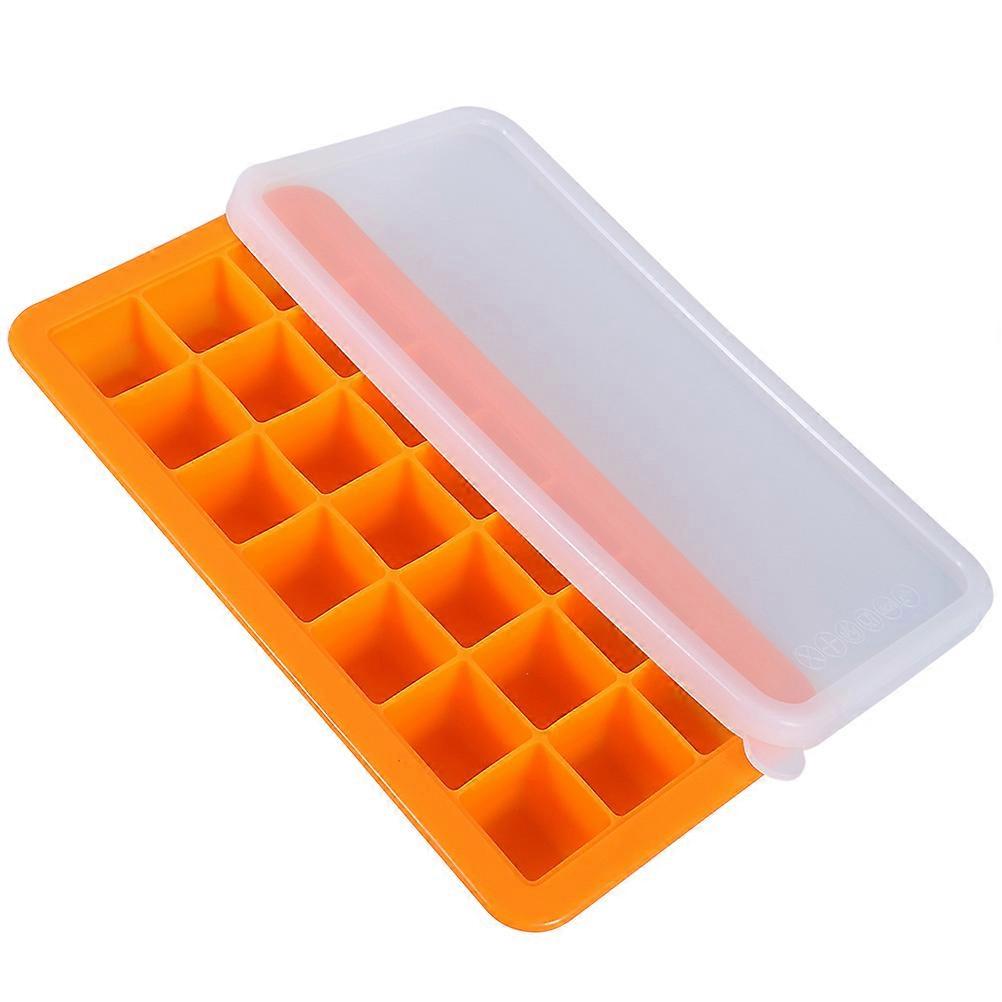 Silicone Ice Tray 21-Grid Ice Cube Tray with Lids for Beverage Making