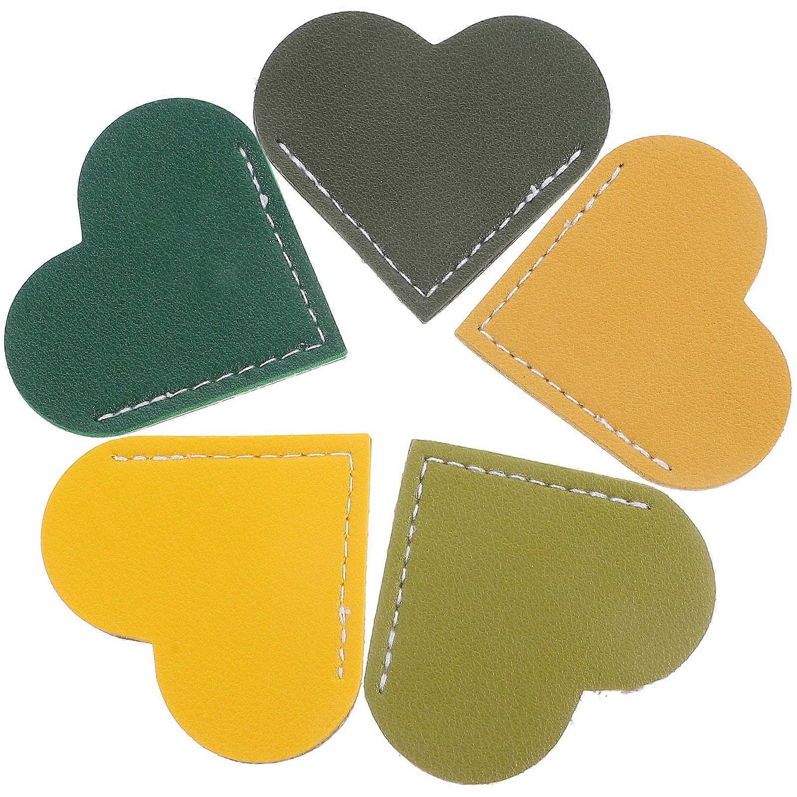 Mini Heart Style Book Corner Protectors 5Pcs Heart-Shaped Page Markers For Book Lovers And Office Workers