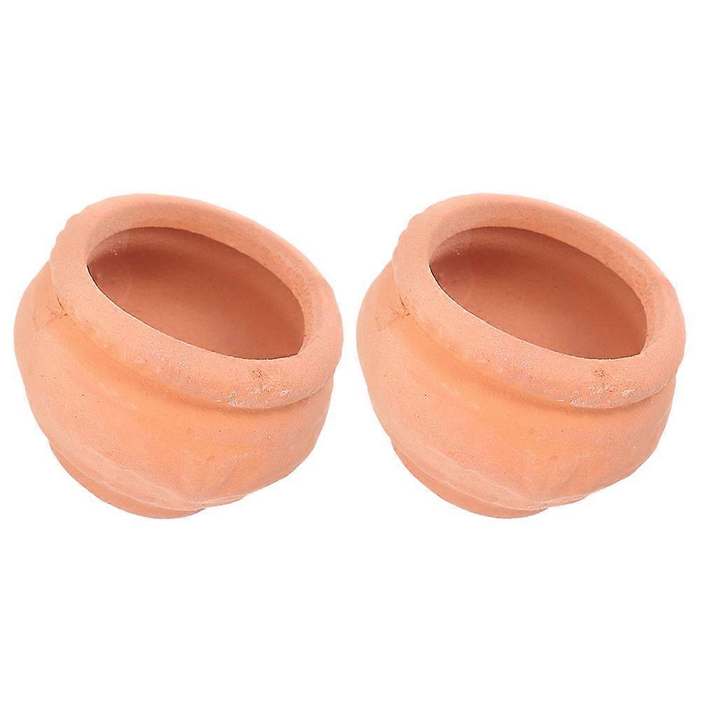 4 Pcs Ceramic Nursery Pot For Flower Breeding In Beige Designed For Gardeners With Water Absorption Feature