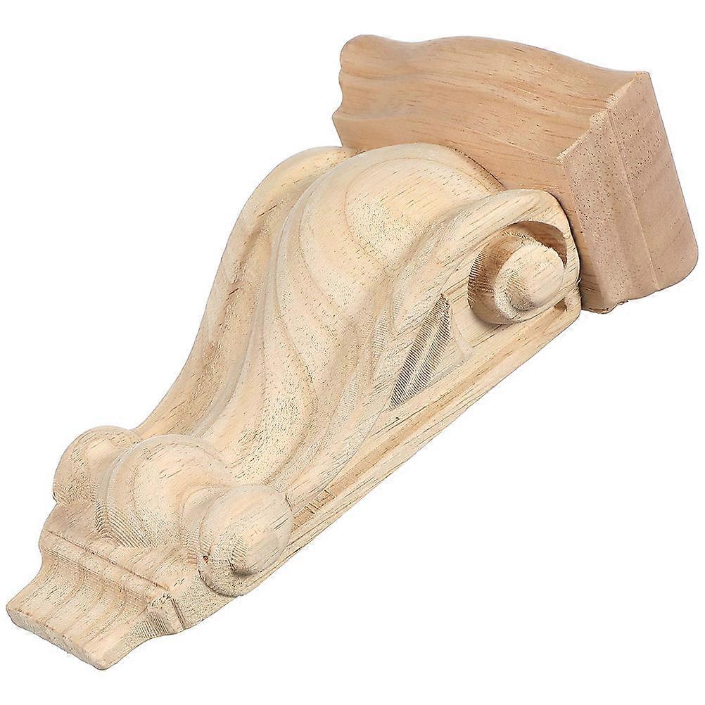 4Pcs Rectangular Wooden Corbels For Villa And Furniture In Khaki With Corner Decoration Purpose