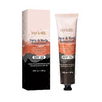 Isoler UV SPF50 hvitende fuktighetsgivende ikke-fet SKY solkrem for kroppen spf50-80g80g