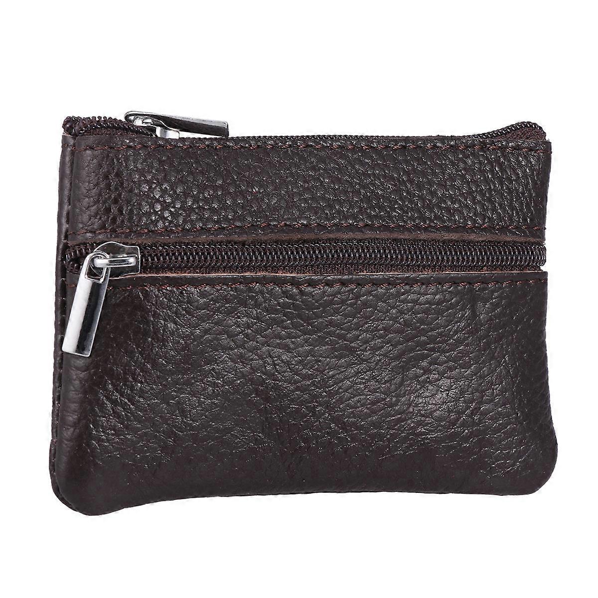 Mini Coin Purse Bag for Storage Coins 2Pcs in Coffee Shade