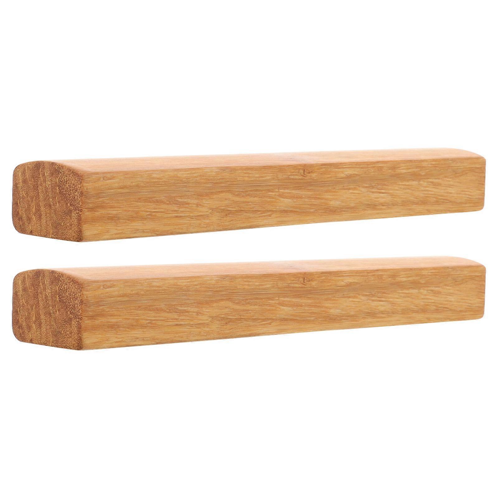 Wood Paperweight Ornament For Desk Decoration Ideal For Study Room Calligraphy Enthusiasts Rectangular Design 4Pcs