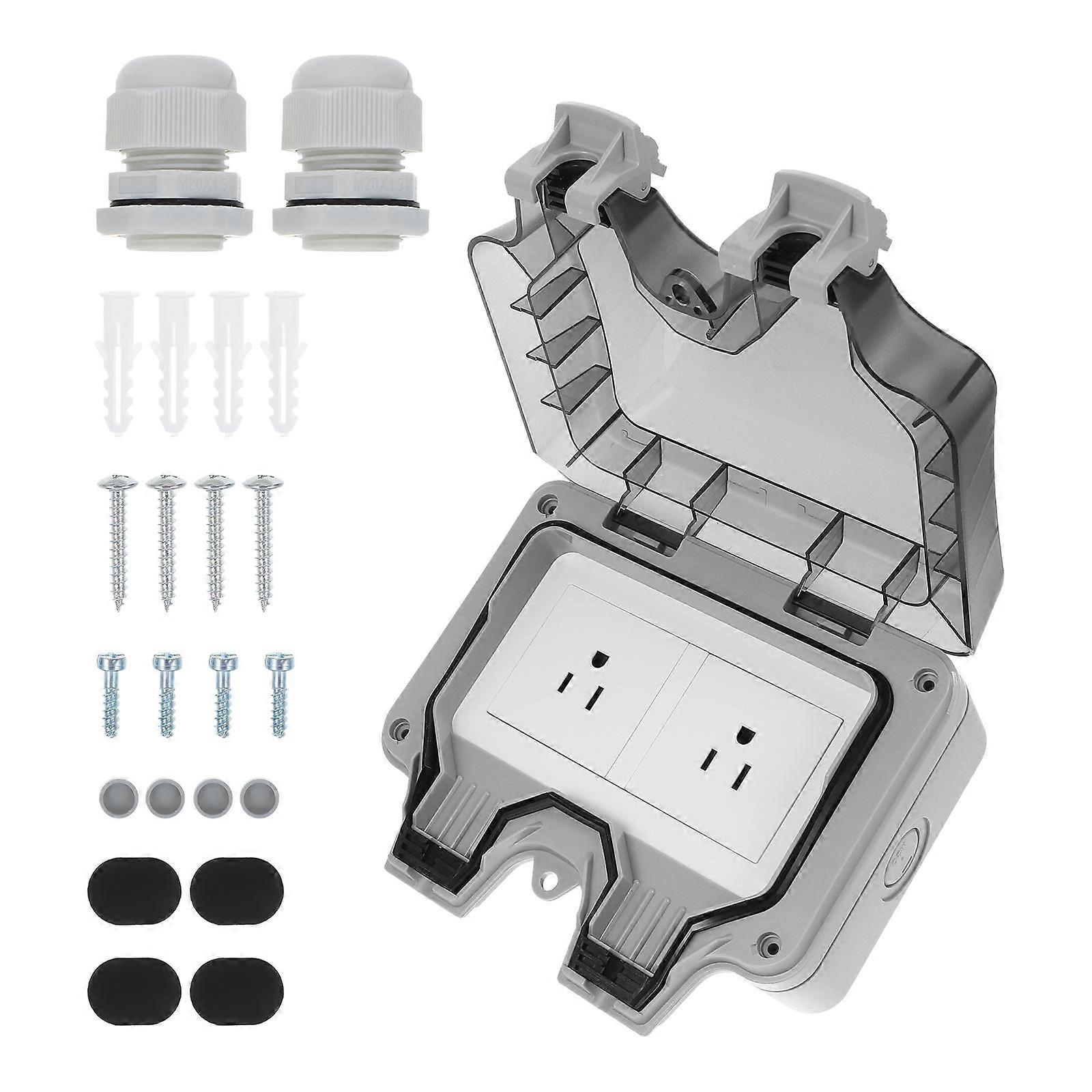 Waterproof Socket Cover Socket Protective Box for Protection Use 1Set