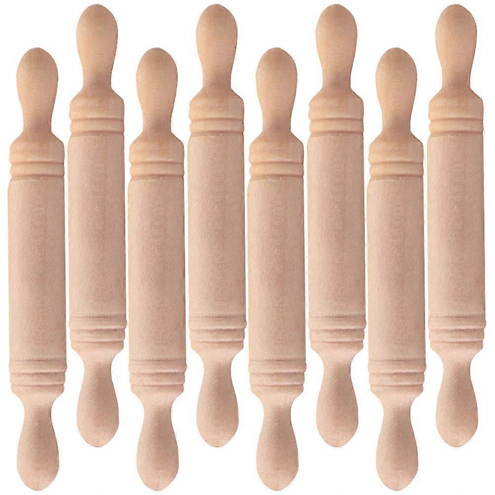 Wooden Mini Rolling Pin for Creativity Development 40Pcs Set Home Use