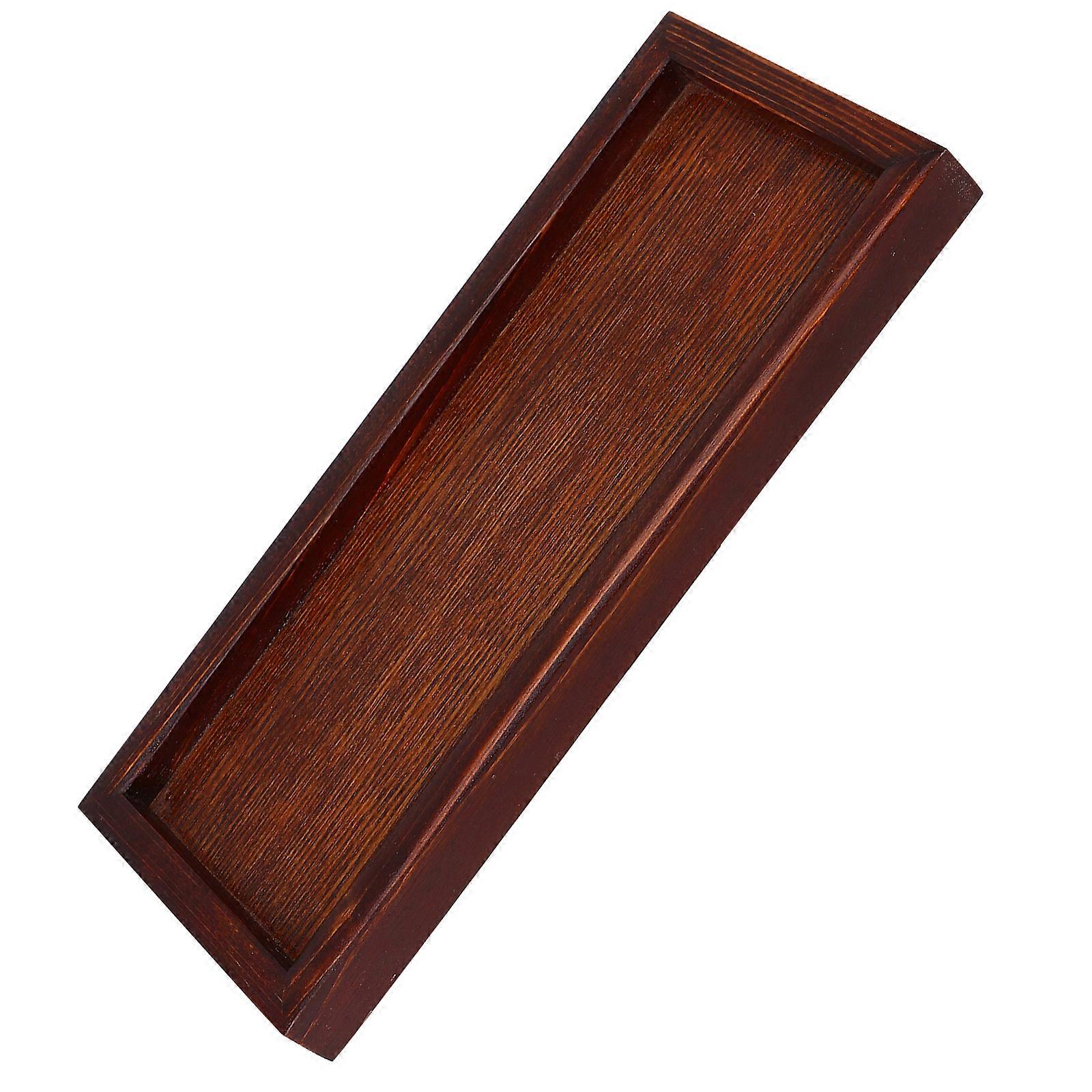 Brown Wooden Display Base 2Pcs for Action Figures Model Showcase Holder