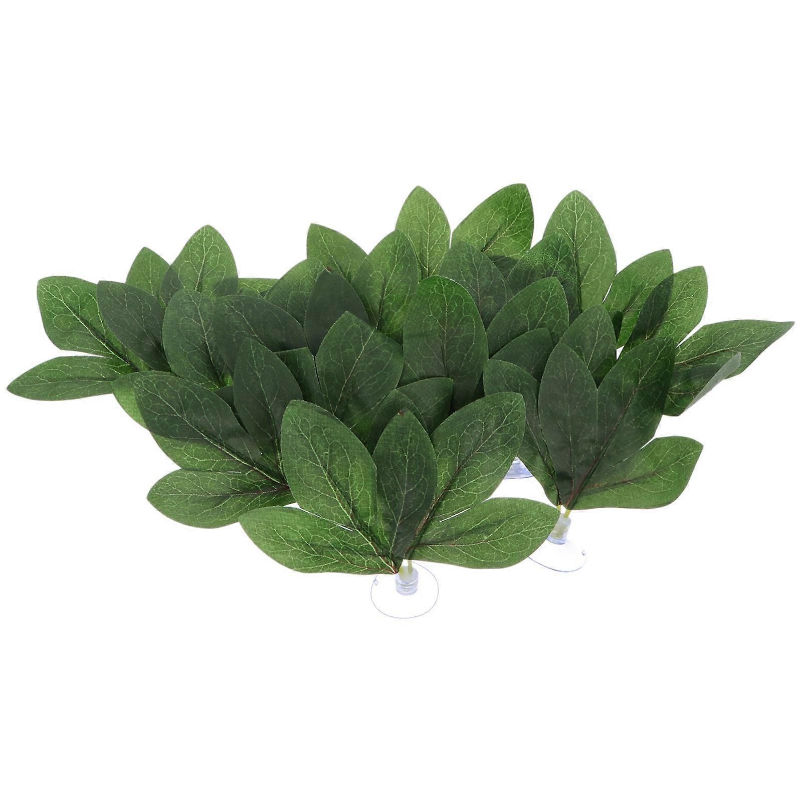 Simulation Leaves Reptile Cage Ornament for Pet Decor 20Pcs